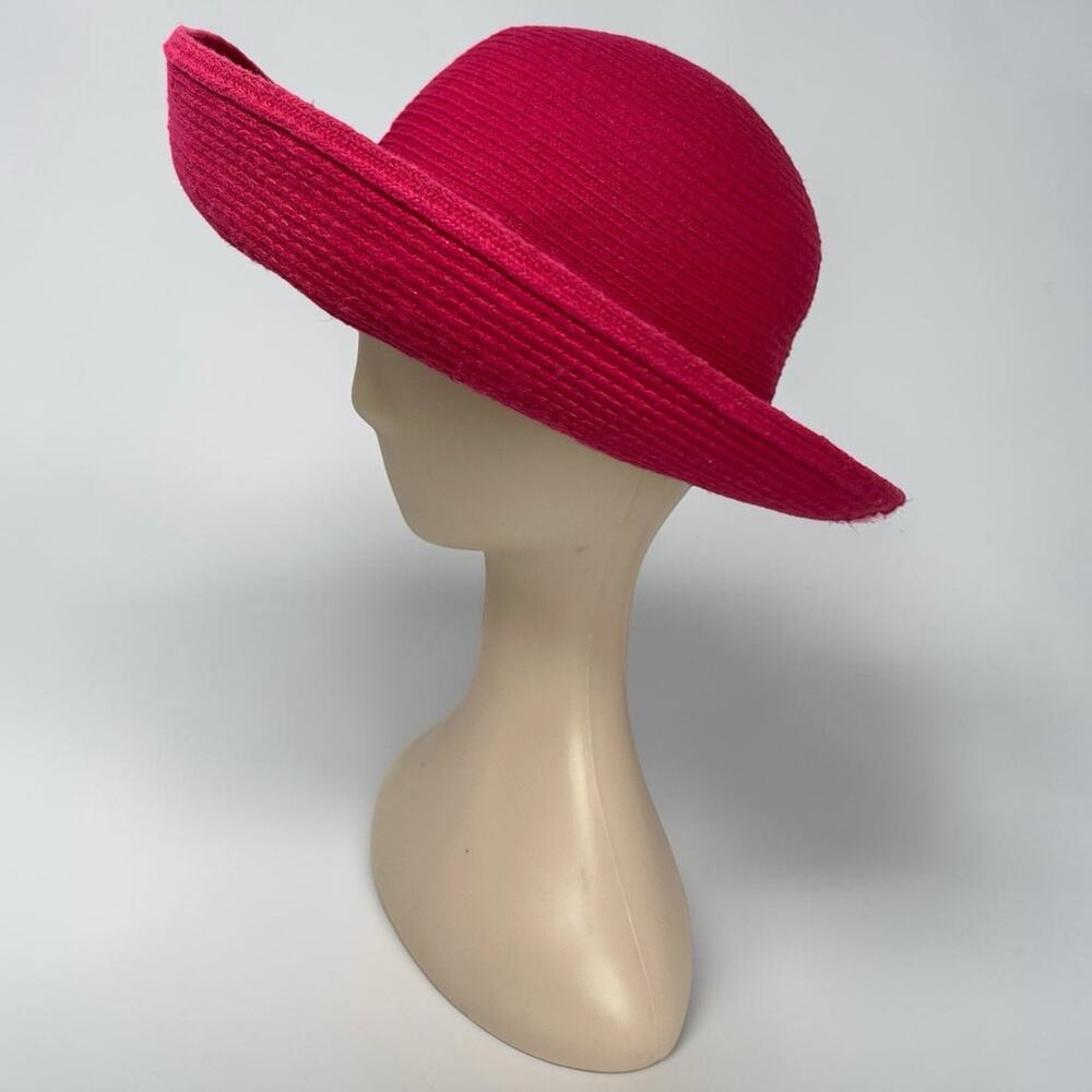 Vintage Y2K Betmar Hot Pink Floppy Sun Hat Barbiecore Resort